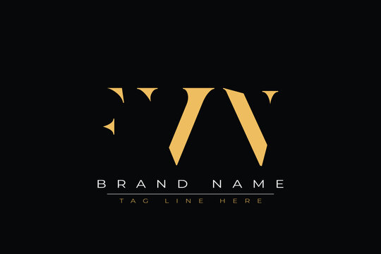 FVN abstract letter logo design. This logo is designed by three abstract letters.