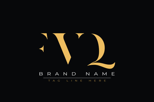 FVQ abstract letter logo design. This logo is designed by three abstract letters.