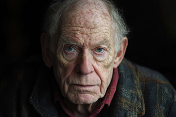 Obraz premium Elderly man portrait close up