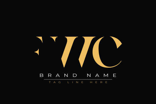 FWC abstract letter logo design. This logo is designed by three abstract letters.
