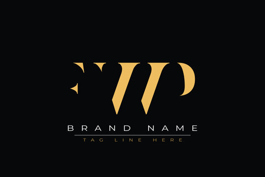 FWP abstract letter logo design. This logo is designed by three abstract letters.