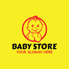 baby care store logo design vector