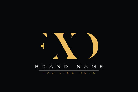 FXD abstract letter logo design. This logo is designed by three abstract letters.