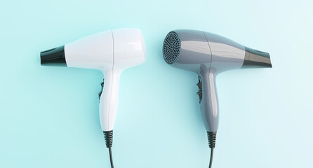 hair dryer isolated on vivid background
