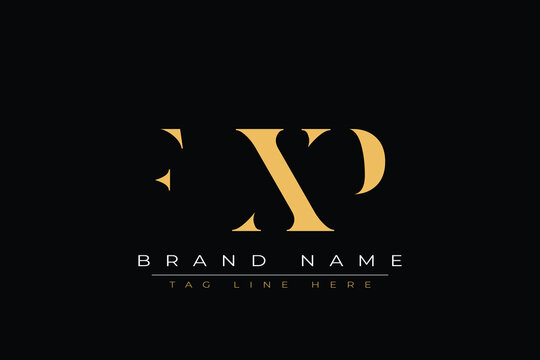 FXP abstract letter logo design. This logo is designed by three abstract letters.