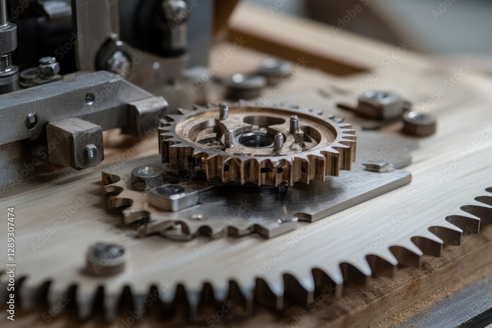 Poster quick-change mechanism in a circular saw with an emphasis on teeth and mechanisms.