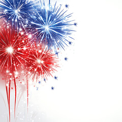 Red, White, & Blue Fireworks Background