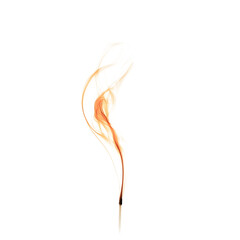 Fototapeta premium A Small Flame from a Matchstick with a Soft Radiant Isolated on Transparent Background