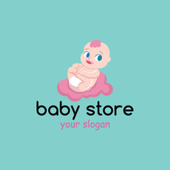 baby care store logo design vector