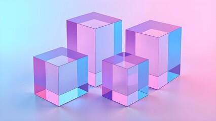 Fototapeta premium Crystal cube world