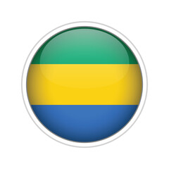 Gabon Flag Sphere Vector