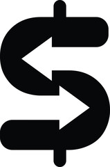 Money Exchange, dollar Exchange Icon Logo Desing Element vector file