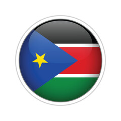 South Sudan guinea Flag Sphere Vector