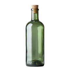 Classic Green Glass Wine Bottle with a Vintage Look, Perfect for Beverage Concepts