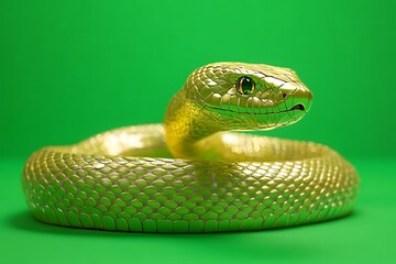 Fototapeta premium Golden Snake Studio Shot
