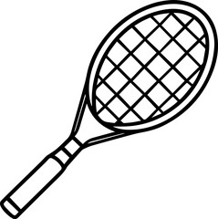 Line art of tennis racket vector illustration