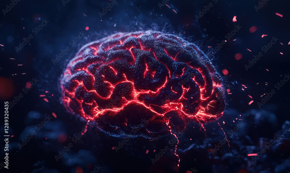 Aufkleber exploring the intricacies of the human brain: a visual journey through thought and emotion in stunni