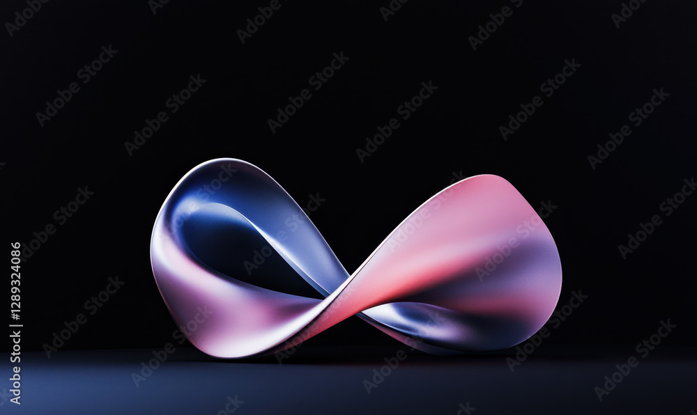 Poster captivating abstract sculpture displaying fluid form and vibrant colors: a visual delight for modern