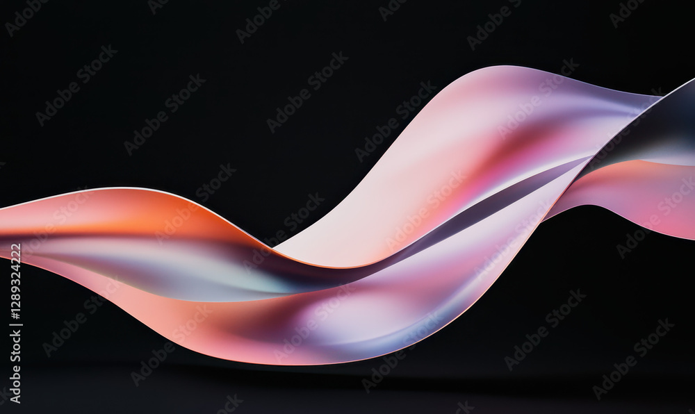 Poster captivating fluid motion: abstract color waves creating a dynamic visual experience for modern desig