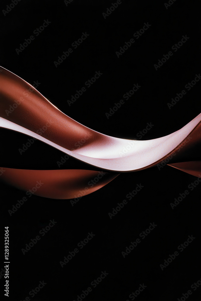 Poster elegant abstract fluid lines on a black background for stunning visual impact and modern design aest