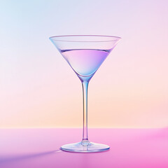 Minimalist Cocktail Glass with Elegant Gradient Background
 