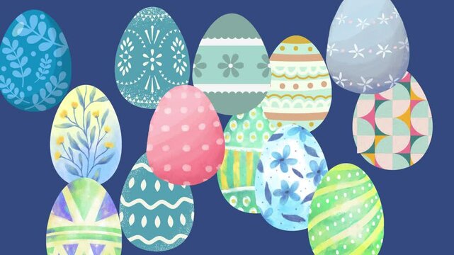 colorful easter eggs