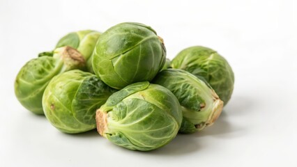 Fototapeta premium Brussels Sprouts on White Background