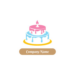 bakery, kitchen, cake baking logo design vector