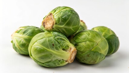 Obraz premium Brussels Sprouts on White Background