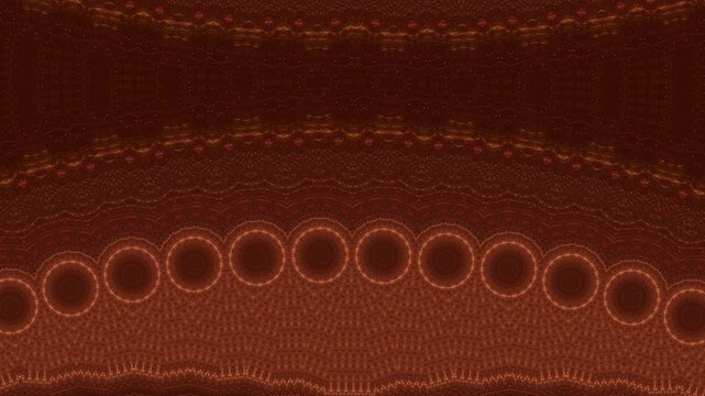 Beruhigendes animiertes Muster aus runden Kreisen und feinen Linien &ndash; abstrakter Hintergrund f&uuml;r Meditation, Design und moderne visuelle Kunst, braun