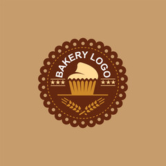 bakery, kitchen, cake baking logo design vector