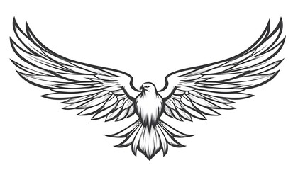 Obraz premium A Majestic Eagle with Its Wings Spread for Take Off