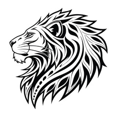 Adobe Illustrator Artwork A detailed lion head vector graphic, perfect for logos, tattoos, and branding. It is ideal for wildlife and sports designs. Available in EPS