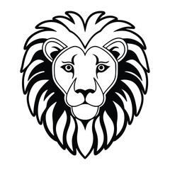 Adobe Illustrator Artwork A detailed lion head vector graphic, perfect for logos, tattoos, and branding. It is ideal for wildlife and sports designs. Available in EPS