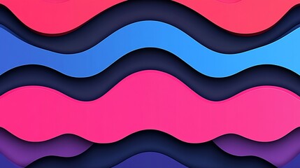 Colorful abstract wave layers background.