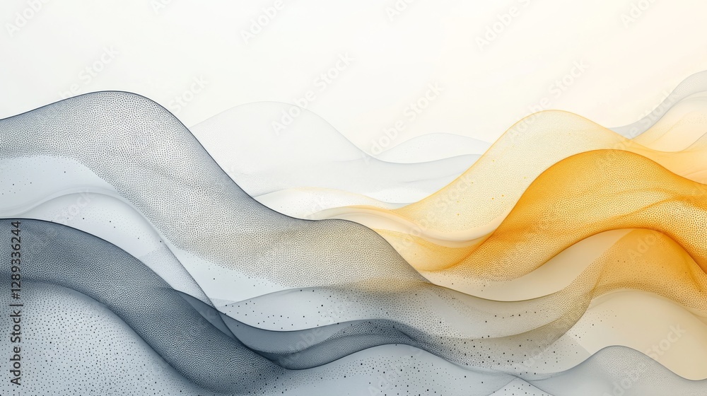 Poster beautiful flowing layers of fabric with different colors abstractly