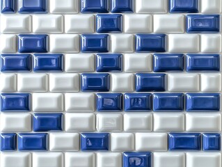 Blue white tile wall texture