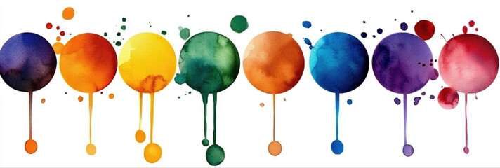 Collection of watercolor element and decoration for website design