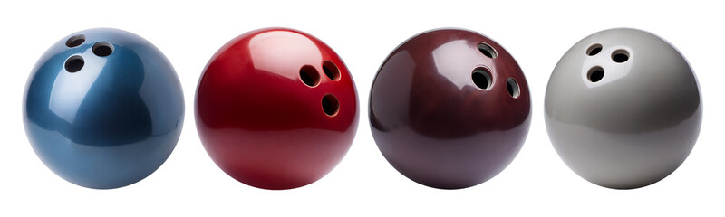 bowling balls isolated on transparent background