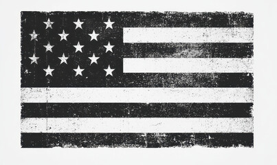 Stunning Black and White American Flag: A Bold Artistic Interpretation of National Identity and Heritage