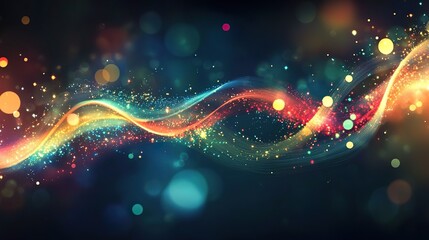 Abstract vibrant swirling lights