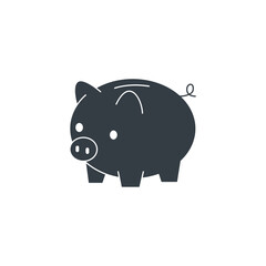 Piggy Bank icon symbol vector illustration isolated on white background