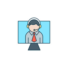 Remote Work icon symbol vector illustration isolated on white background