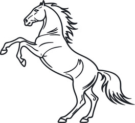 Beautiful Rearing Horse Vector Artwork for Creatives