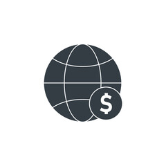 Global Business icon symbol vector illustration isolated on white background