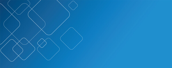 Minimal geometric background. Dynamic blue shapes composition with white lines. Abstract background modern hipster futuristic graphic.