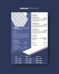 Modern and elegant cv resume template. Clean and modern curriculum vitae design for job interview.