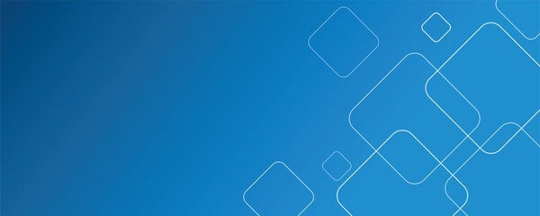 Minimal geometric background. Dynamic blue shapes composition with white lines. Abstract background modern hipster futuristic graphic.