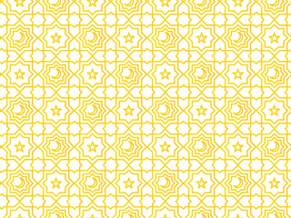 Ramadhan golden geometric pattern design