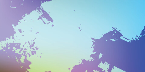 Watercolor abstract background on canvas with a dynamic mix of mustard yellow, teal and burnt orange